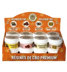 DISPLAY X 16 POTS DE RÉSINES DE CBD 4G