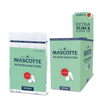 BOITE DE 20 SACHETS MASCOT DE X150 FILTRES EXTRA SLIM