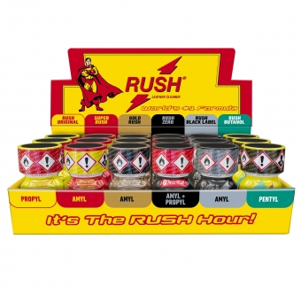 RUSH & SUPER RUSH TOP SELLERS DISPLAY ( Display of 18 U )