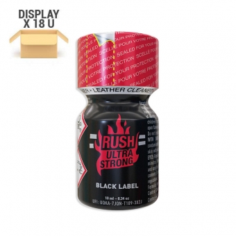 RUSH ULTRA STRONG BLACK LABEL 10ML ( Display of 18 U )
