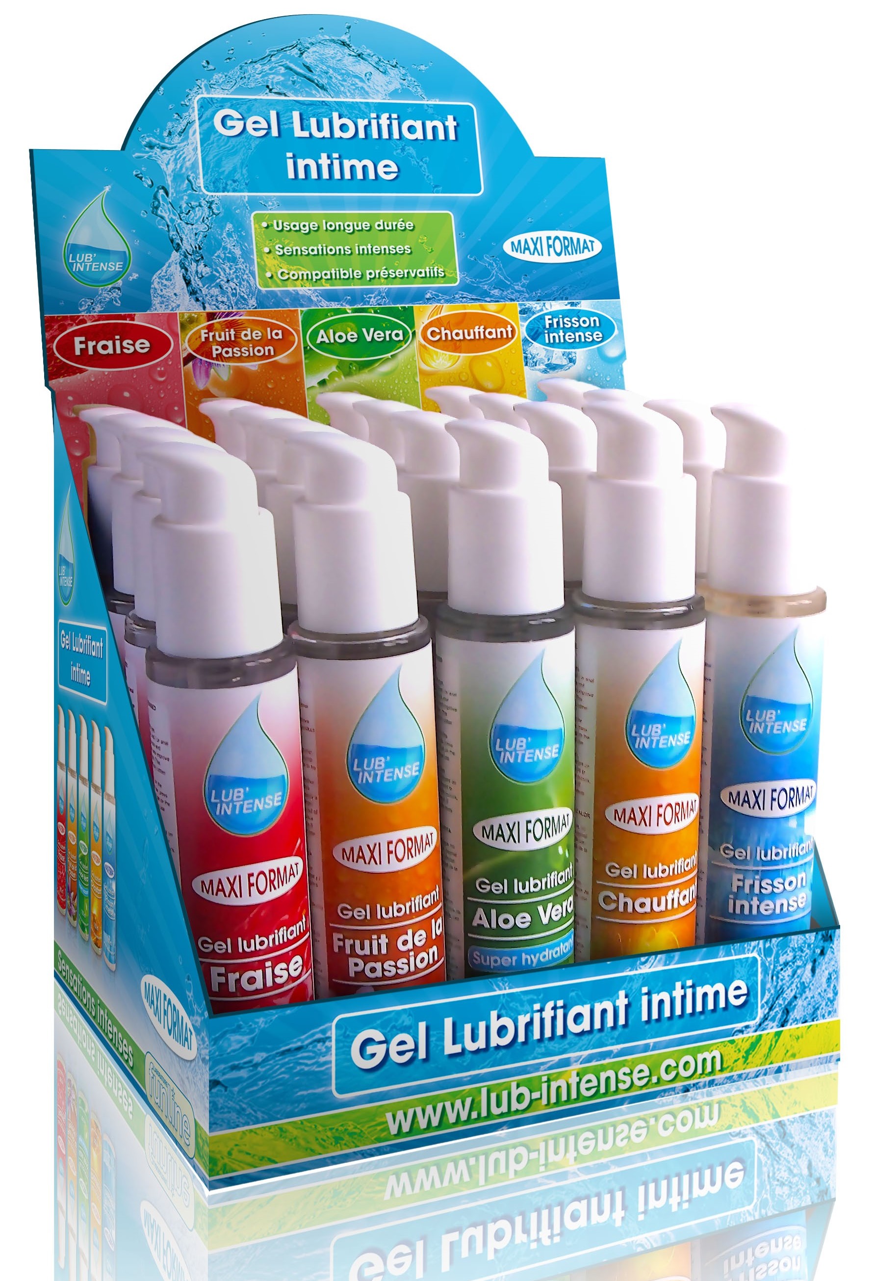 intimate lubricants display